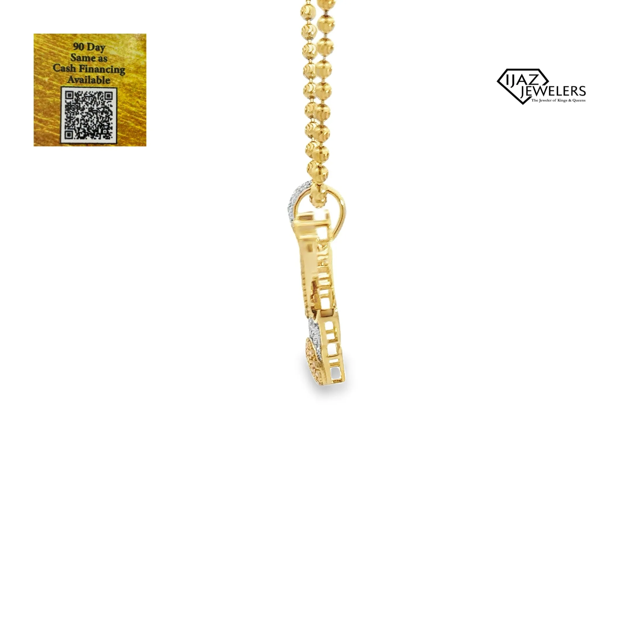 10K Gold Two Tone 0.34 CTW Diamond Guitar Charm