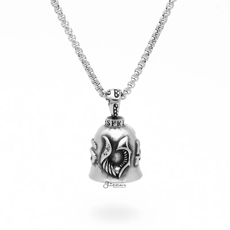 Angel Wings Stainless Steel Bell Pendant