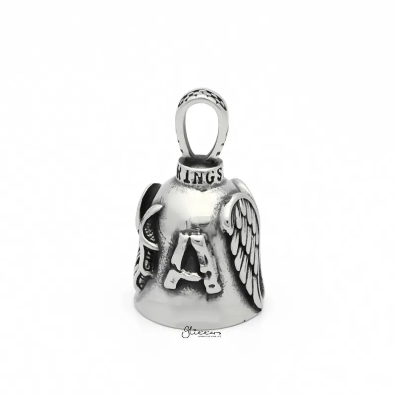 Angel Wings Stainless Steel Bell Pendant
