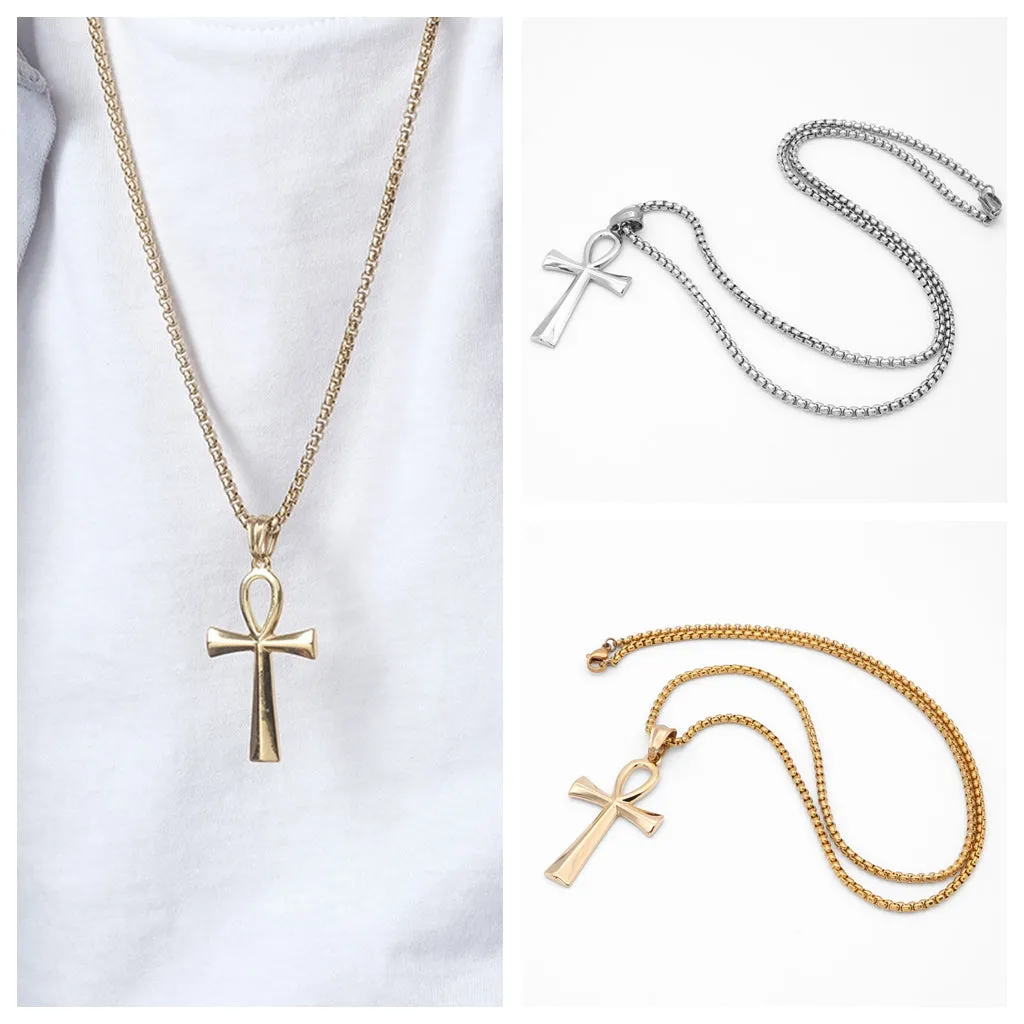 Ankh Cross Pendant - Silver