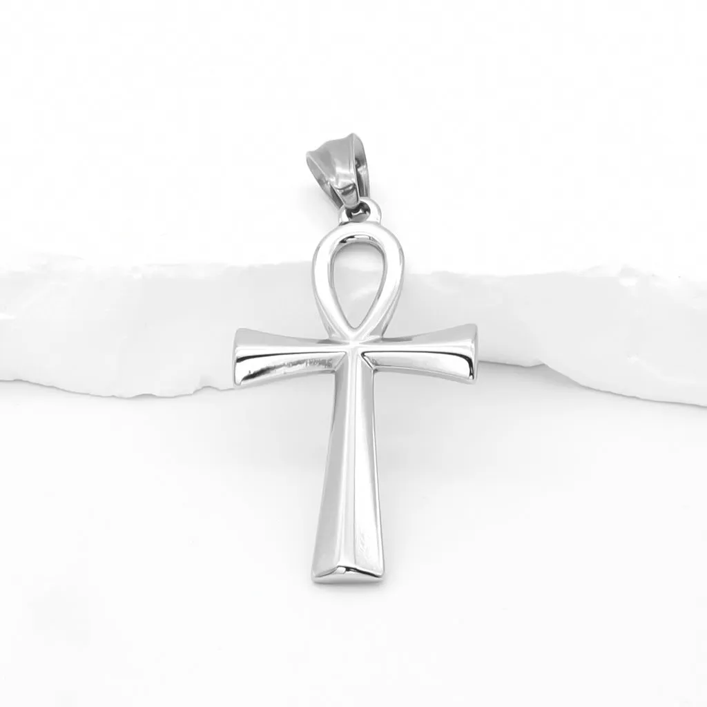 Ankh Cross Pendant - Silver
