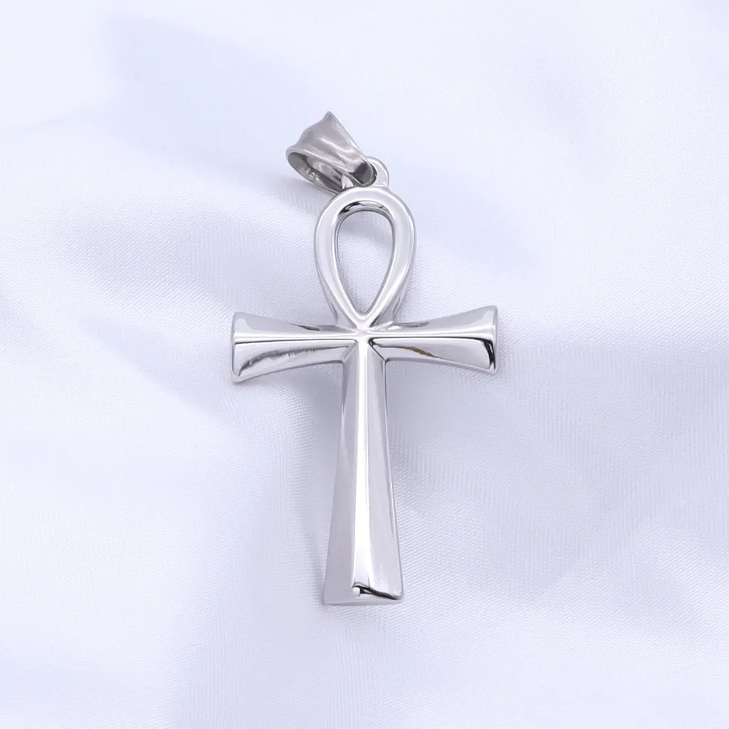 Ankh Cross Pendant - Silver