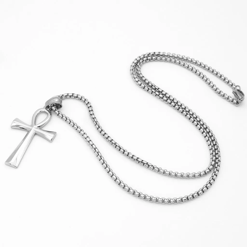 Ankh Cross Pendant - Silver