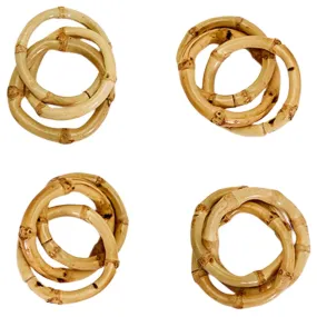 Bamboo Trio Natural Bamboo Napkin Rings - Set of 4