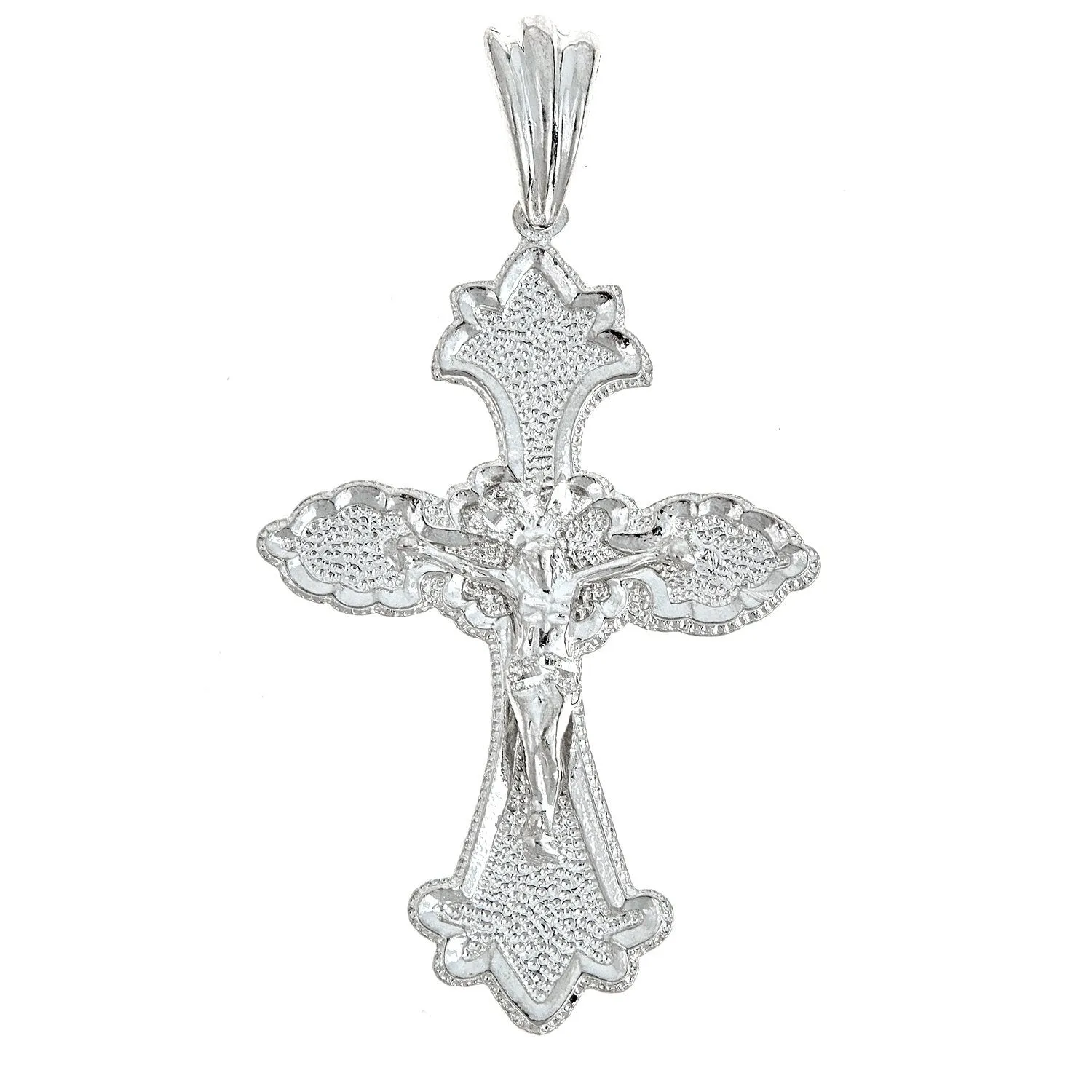 Better Jewelry 925 Sterling Silver Large Gothic Crucifix Pendant - MADE IN USA (11 grams)