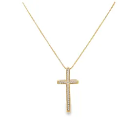 Cross Crucifix Necklace With CZ Stones (G98)