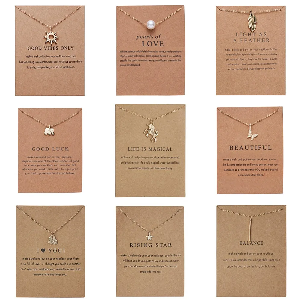 Cute Alloy Karma, Sun, Star, Butterfly, Heart, Luck, Balance, Spiritual Pendant Necklaces