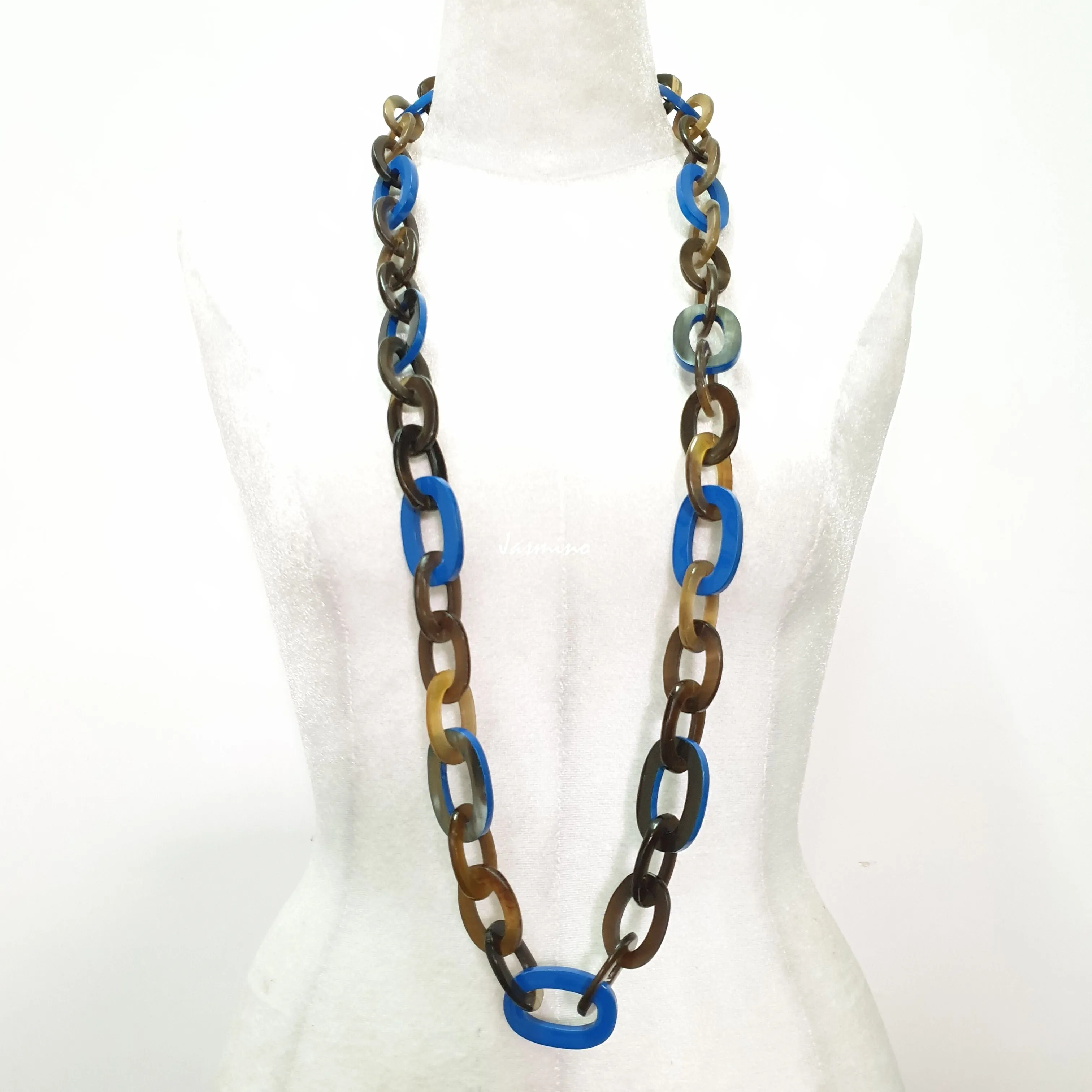 Elegant Handmade Necklace J18166, Made by Natural Buffalo Horn and Lacquer