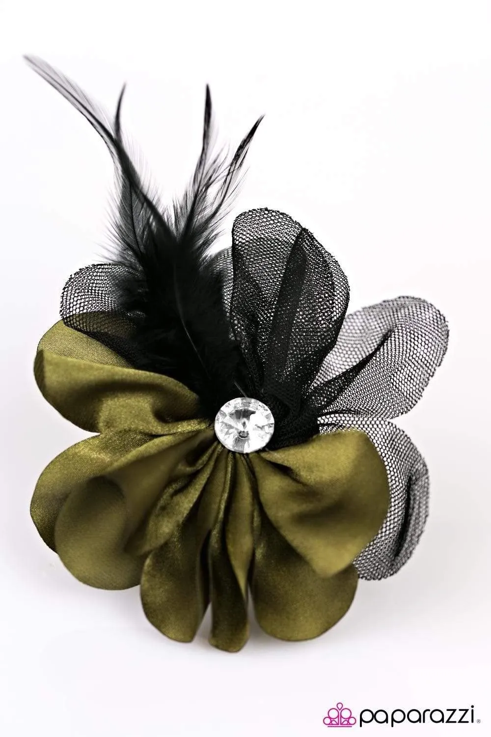 Everyone Loves a Masquerade Green Hair Clip