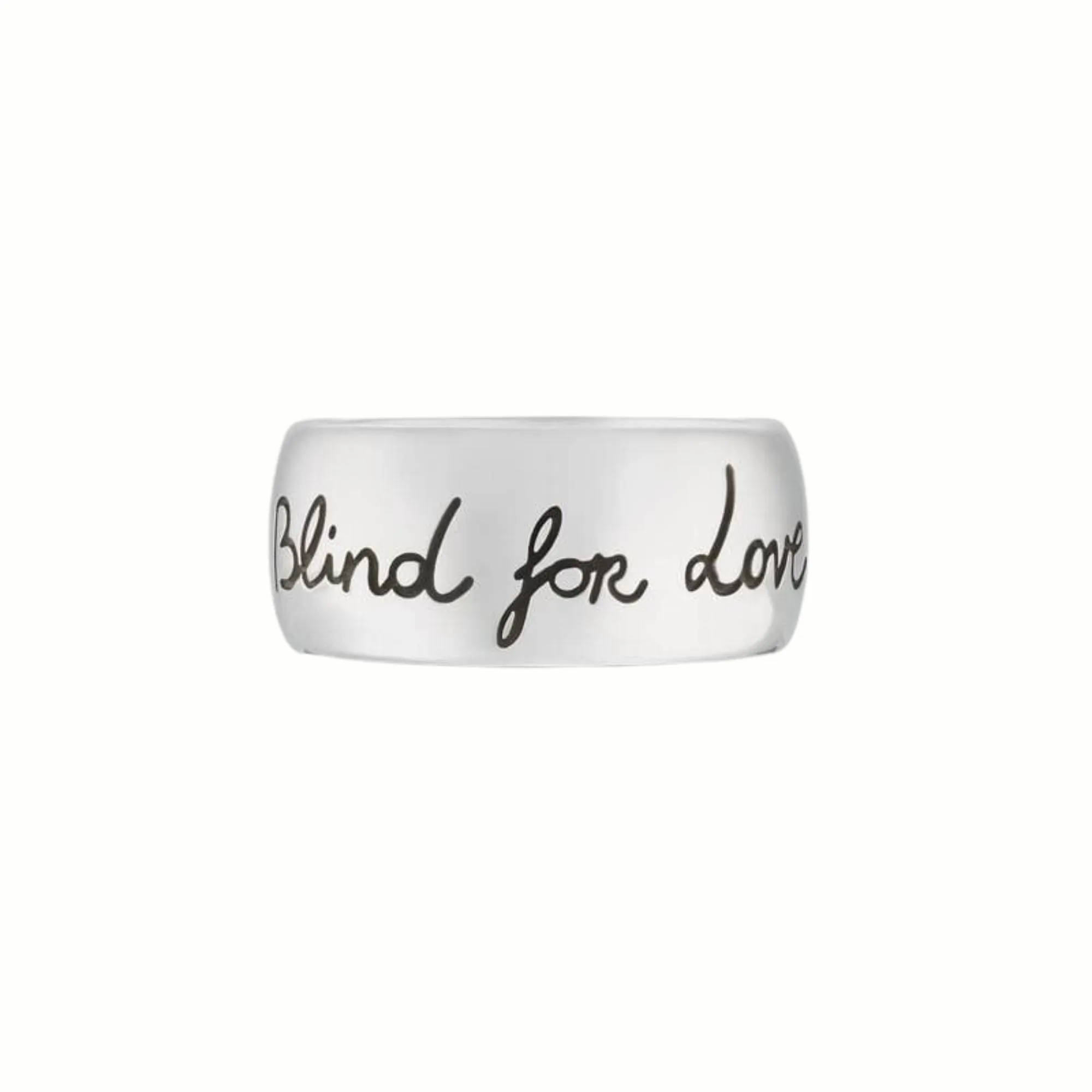 Gucci Polished Sterling Sliver 'Blind for Love' Heart Band