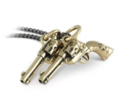 Guns Necklace - Bronze