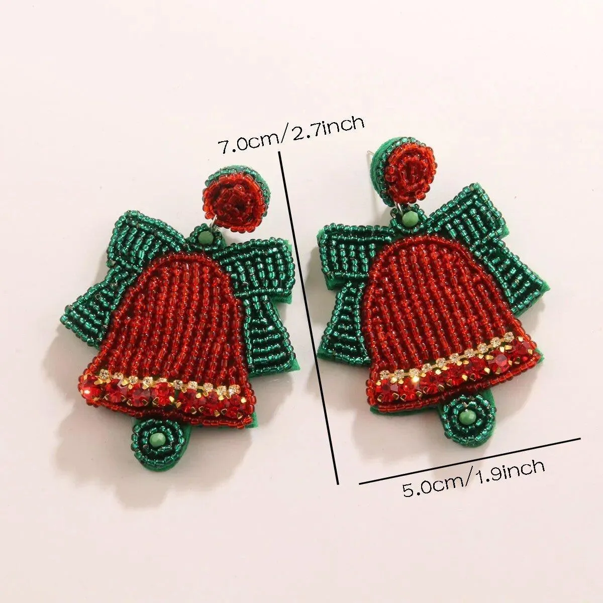 Holiday Christmas Bead Earrings