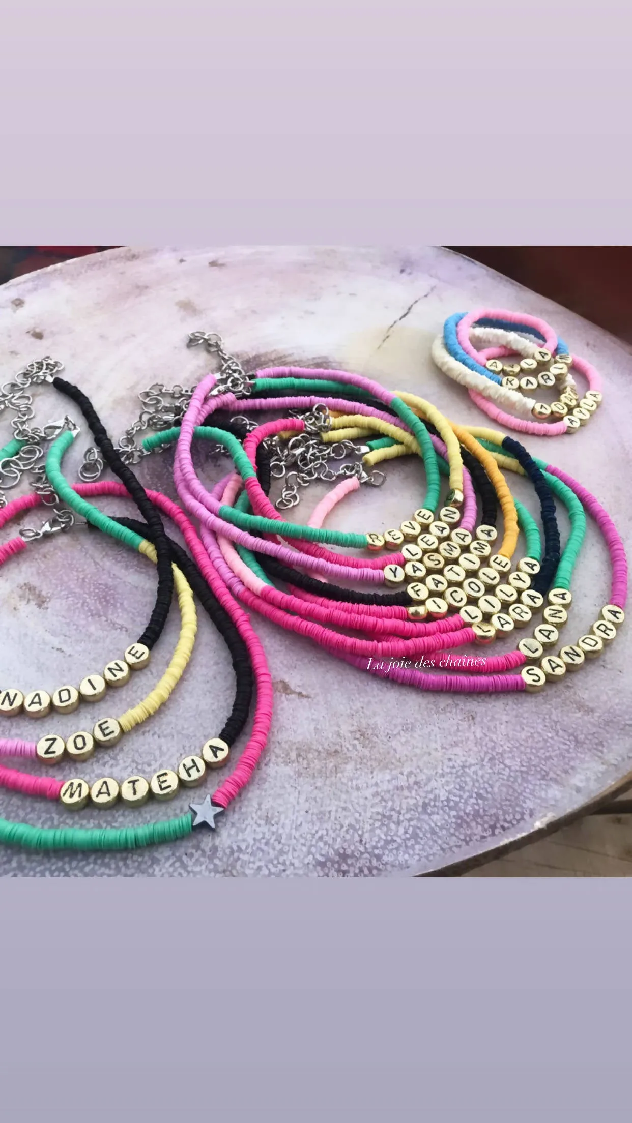 Letters Choker- From la joie des cha?nes