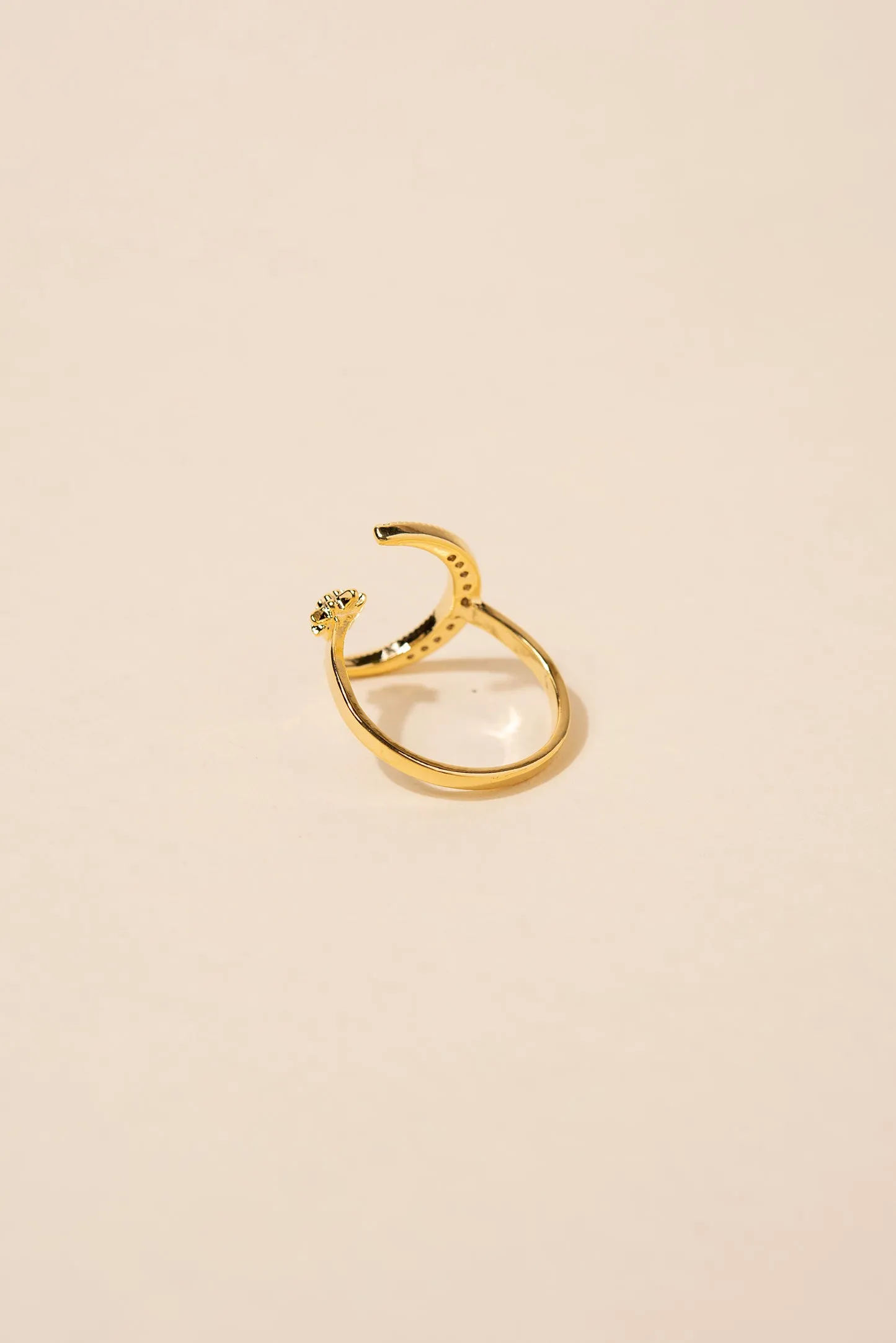 Lunalise CZ Star & Crescent Moon Ring