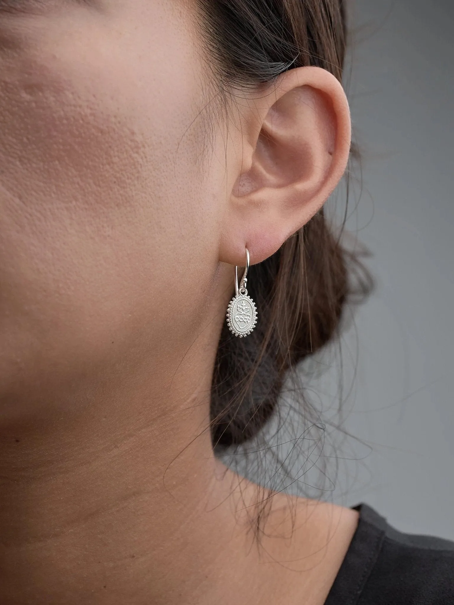 Medi Flame Heart Drop Earrings