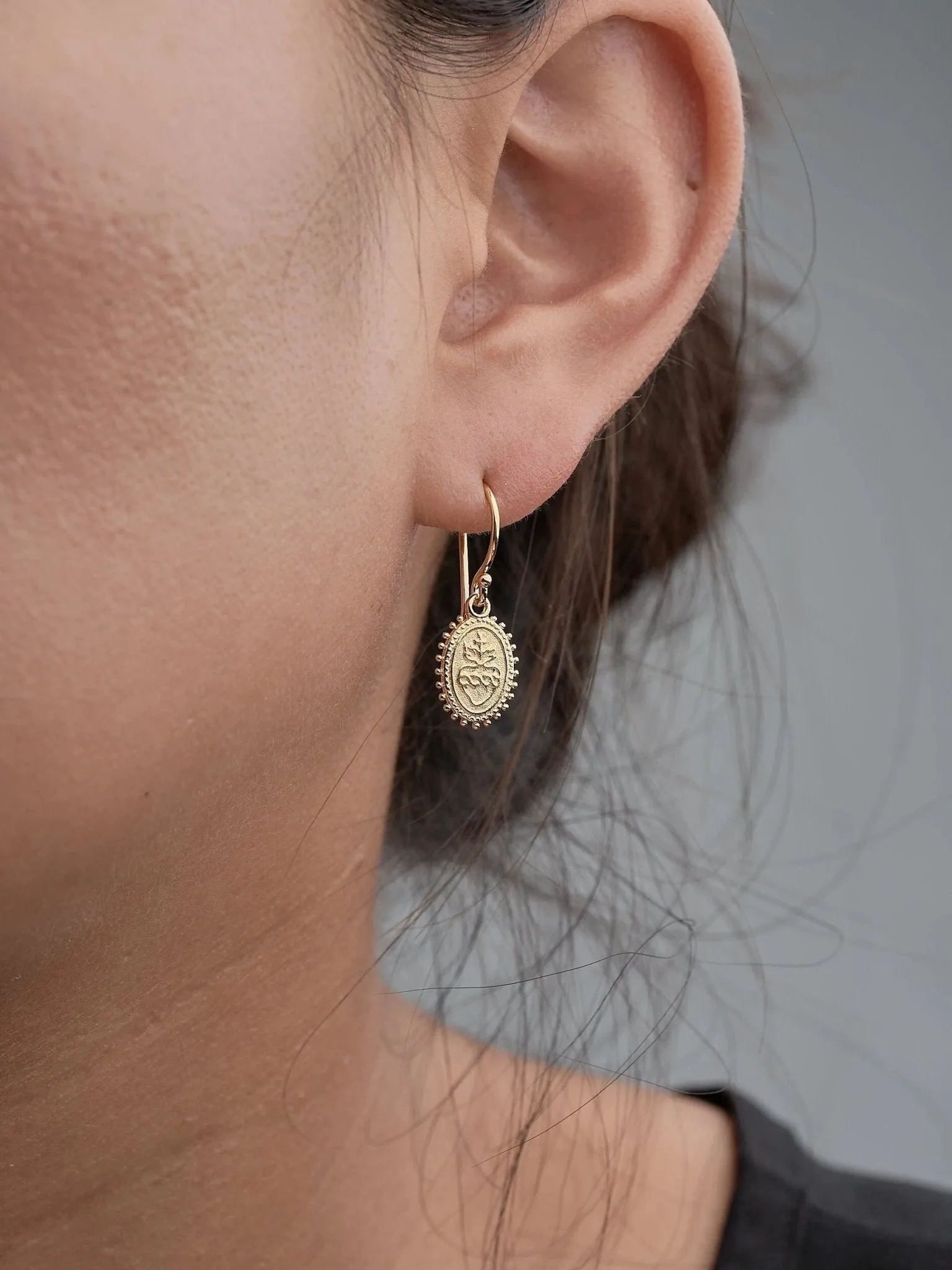 Medi Flame Heart Drop Earrings