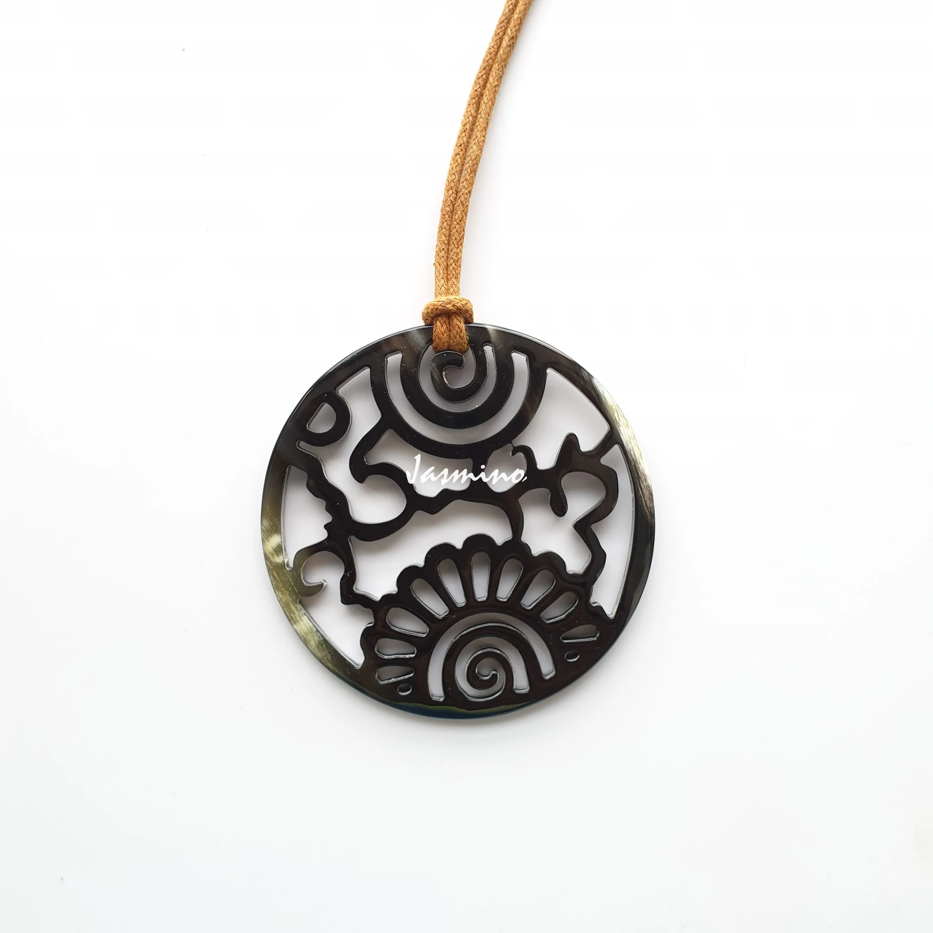 Natural Handmade Buffalo Horn Pendant J17967, Enhanced Value for Women