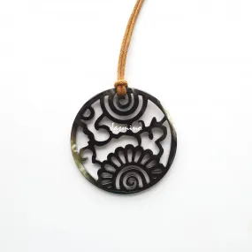 Natural Handmade Buffalo Horn Pendant J17967, Enhanced Value for Women