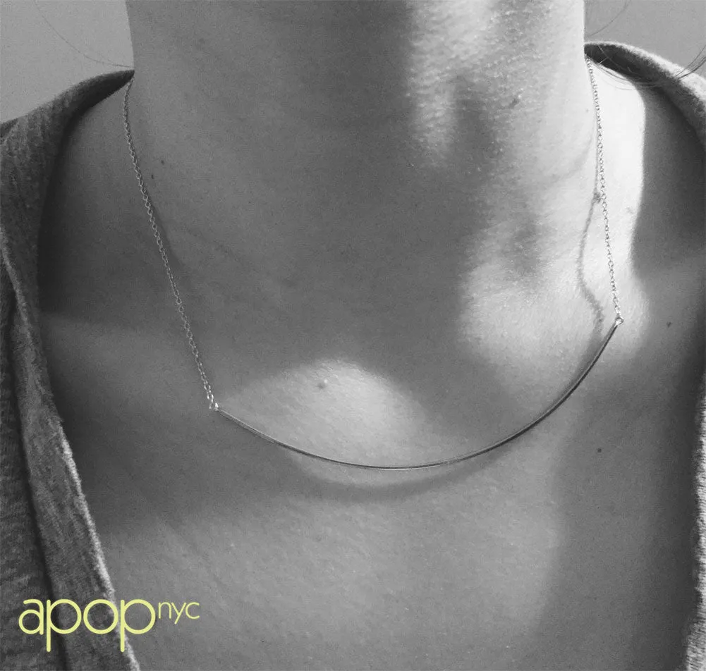 "Darling" Rose Gold-Dipped Collar Bar Pendant Necklace