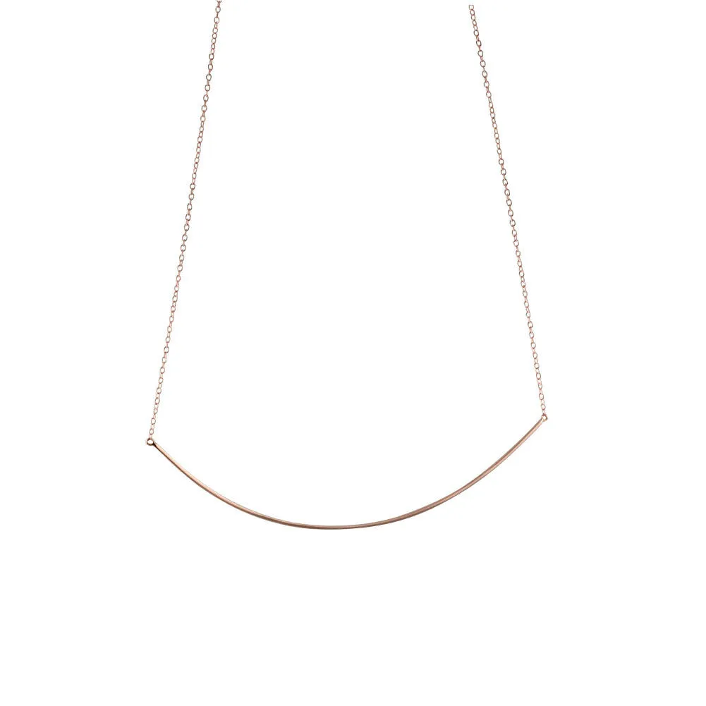 "Darling" Rose Gold-Dipped Collar Bar Pendant Necklace