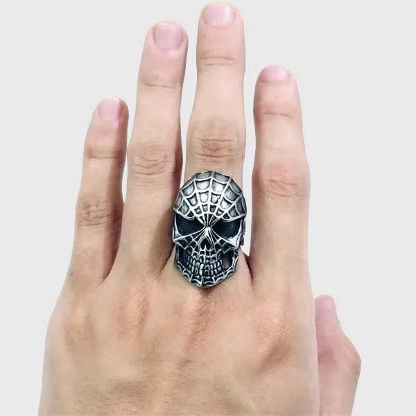 Spider Skull Ring