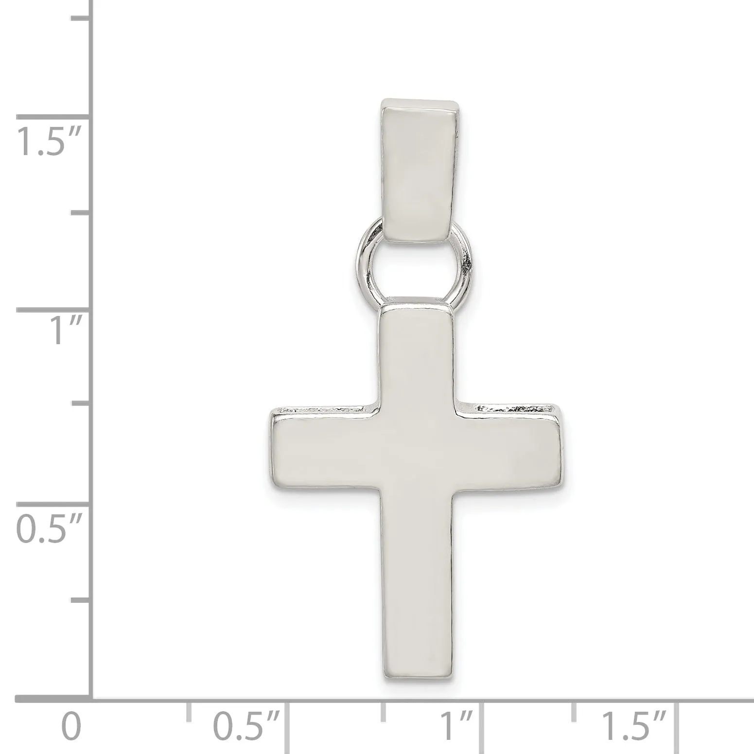 Sterling Silver Hammered Latin Cross Pendant