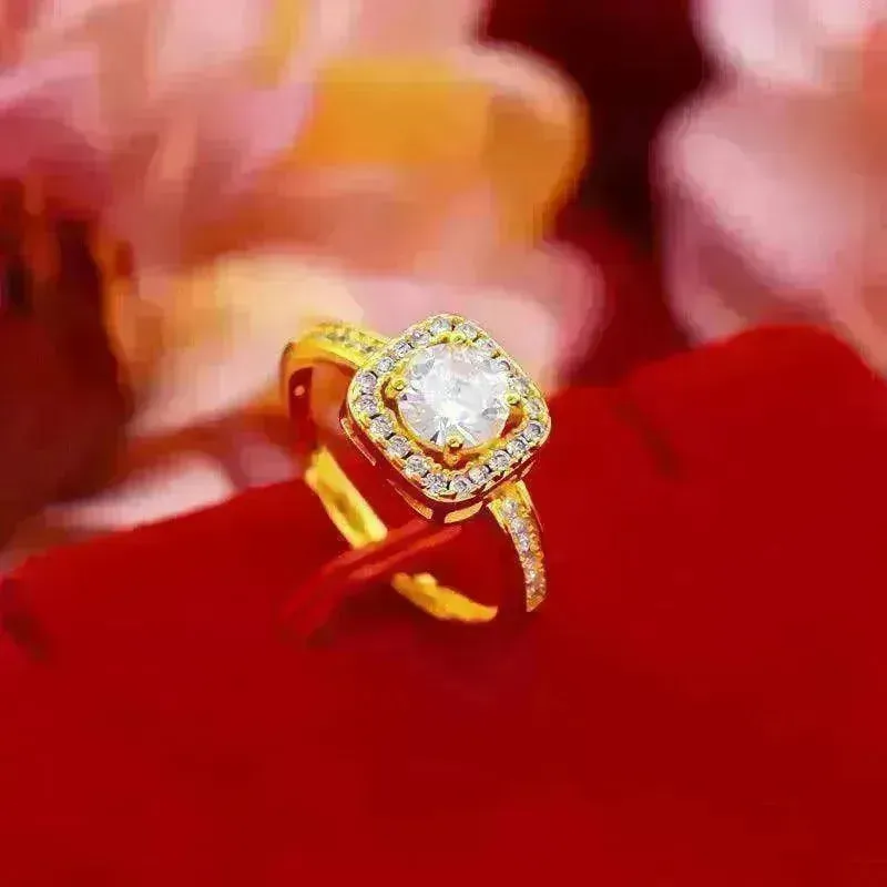 Three-piece Fashion Micro Inlaid Zircon Suit Women Necklace Earring Ring