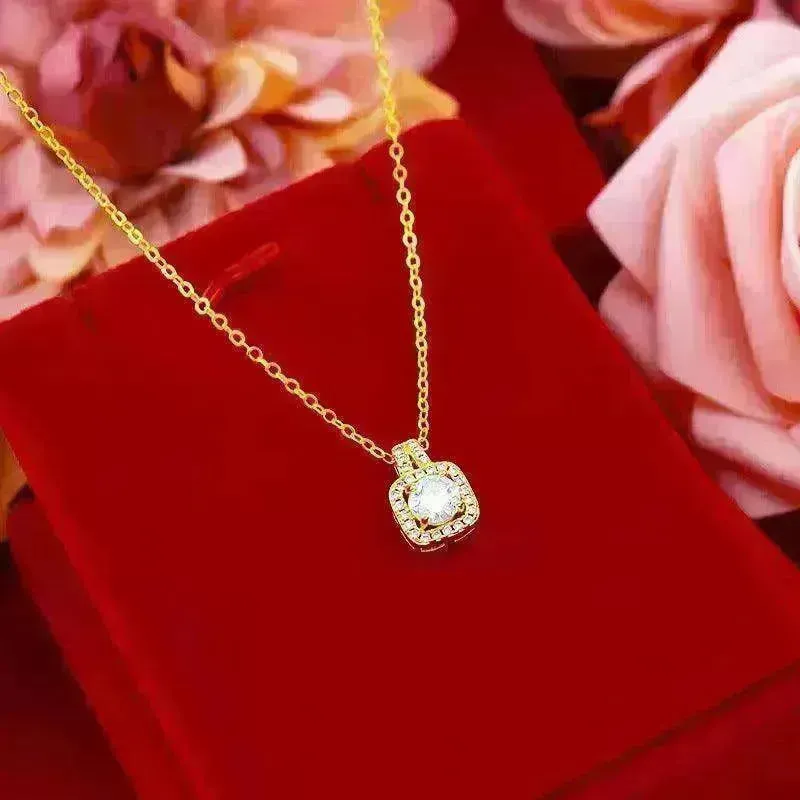 Three-piece Fashion Micro Inlaid Zircon Suit Women Necklace Earring Ring