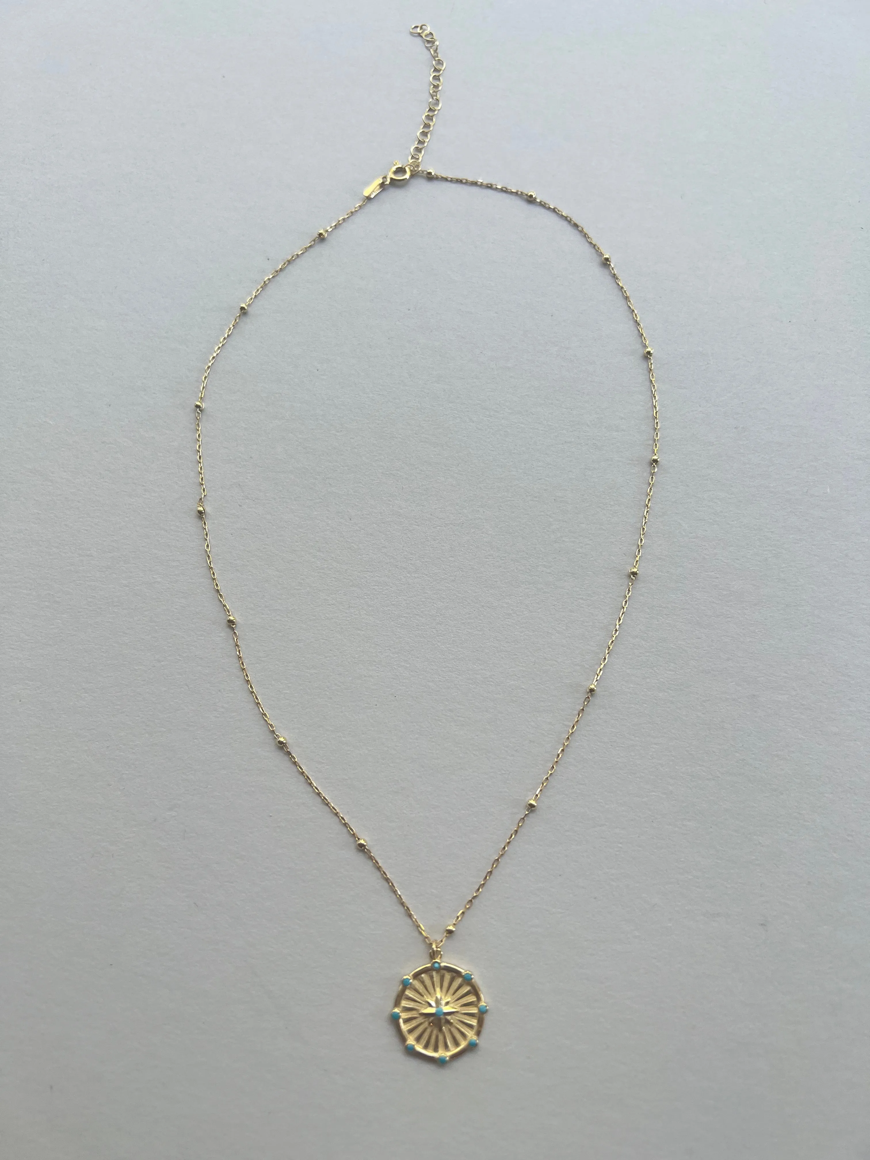 Turquoise Medallion Necklace | Tabitha