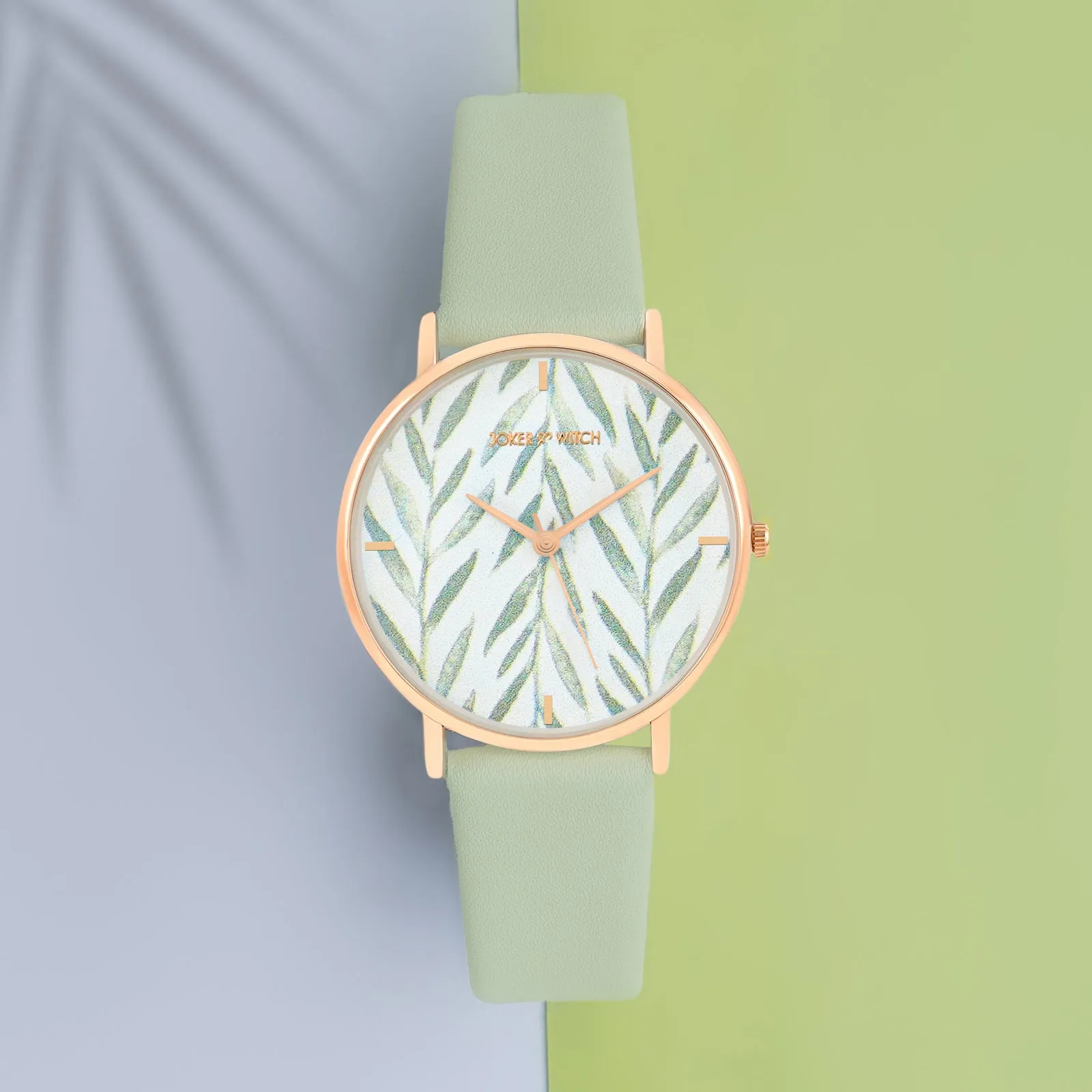 Very Leafy Green PU Strap Watch